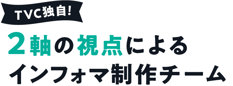 TVC独自！2軸の視点によるインフォマ制作チーム